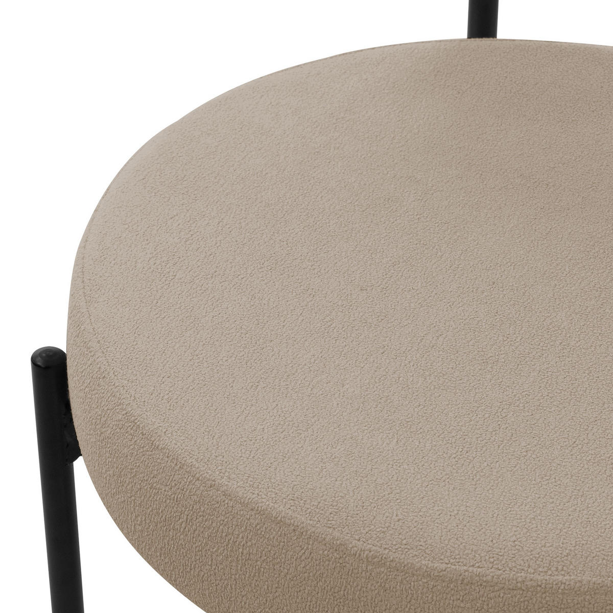 ESSZIMMERSTUHL 6er Set Teddystoff braun - Braun, Metall (53/78/50cm) - ML-DESIGN