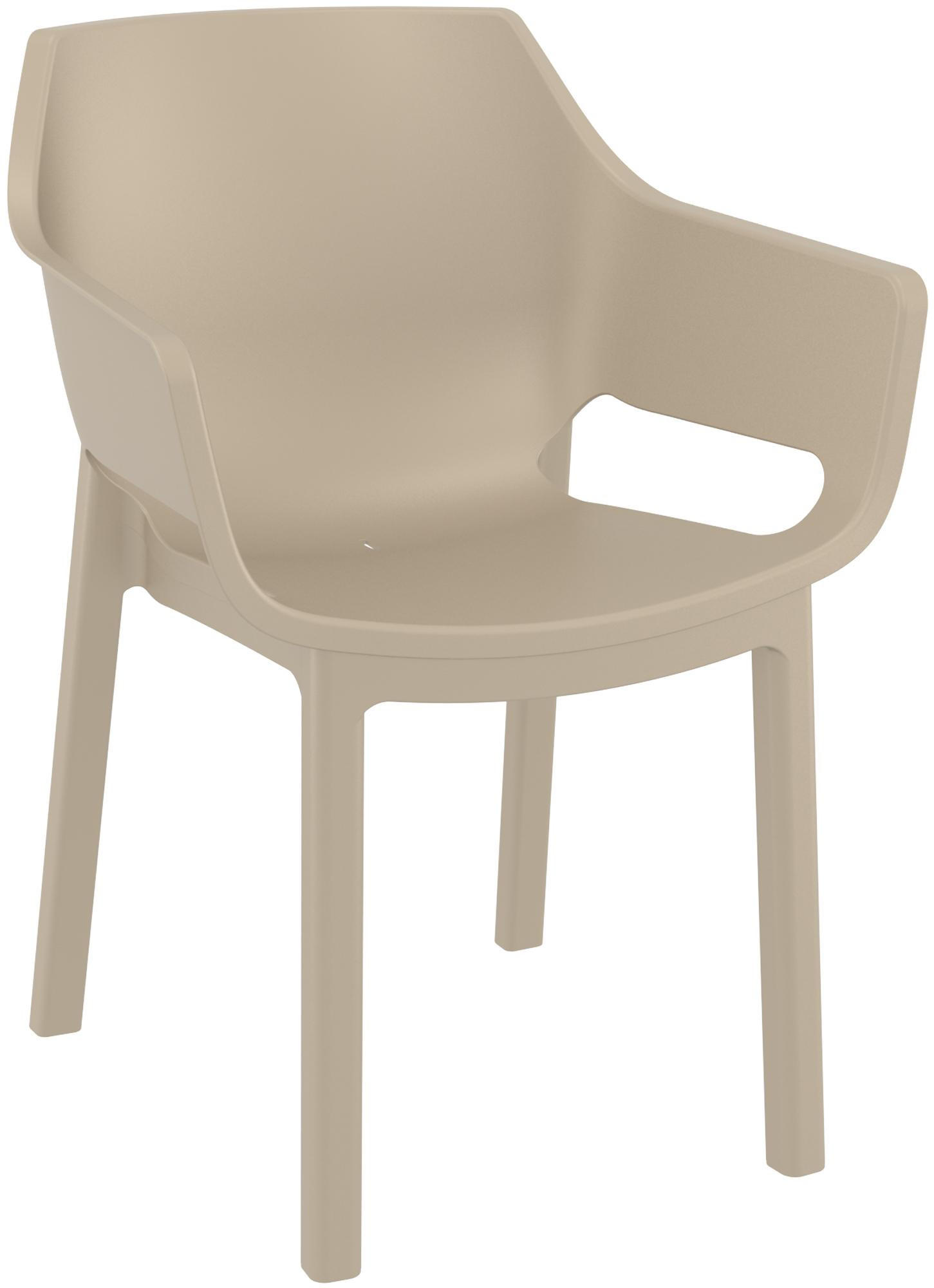 GARTENSTUHL Kunststoff Taupe - Taupe, Kunststoff (60/90/65cm) - CLP