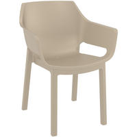 GARTENSTUHL Kunststoff Taupe - Taupe, Kunststoff (60/90/65cm) - CLP