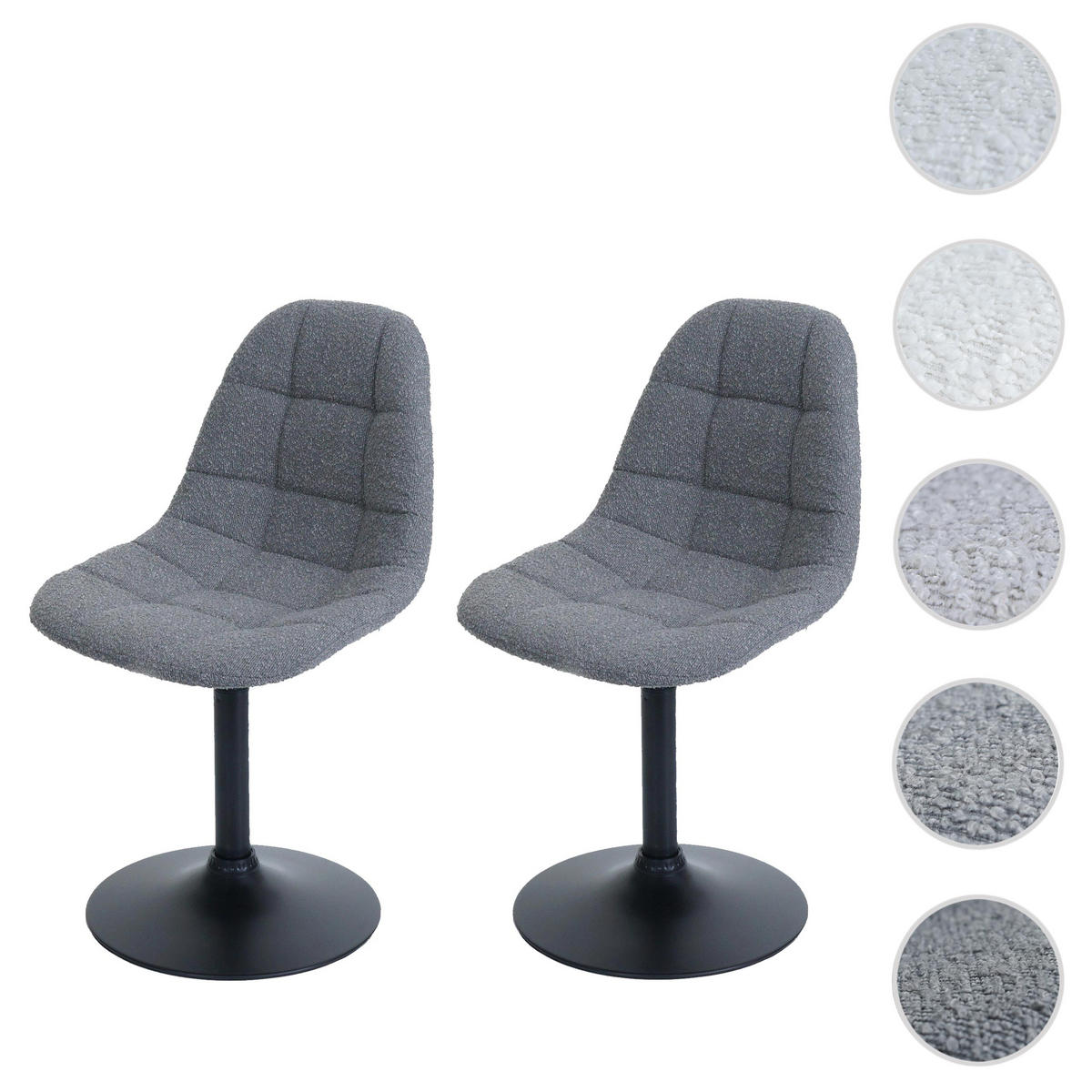 ESSZIMMERSTUHL Grau 2er-Set - Grau, Textil (47/83/43cm) - MCW