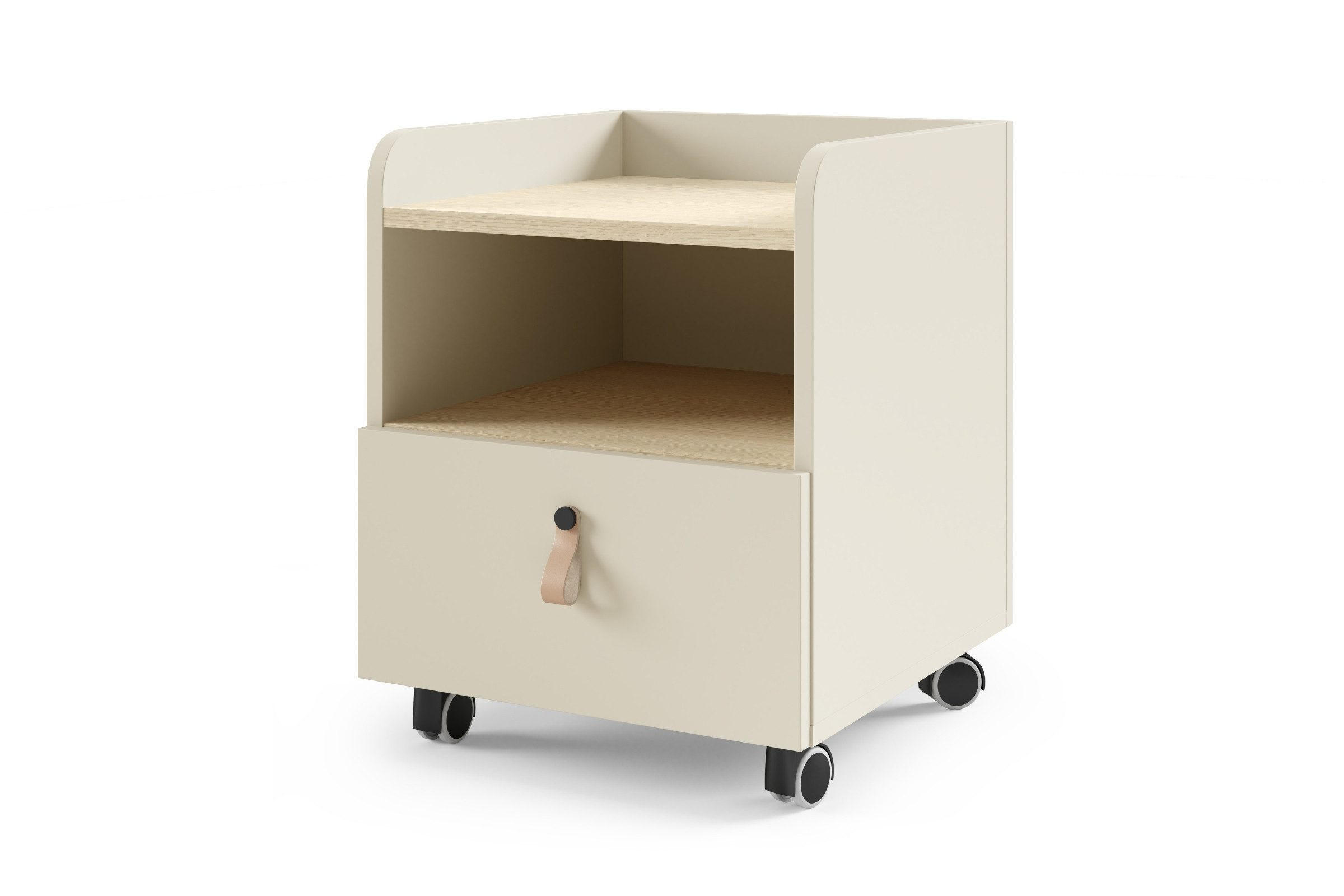 ROLLCONTAINER SOVI 17 40 / 49 / 42 cm in Macadamia / Eiche Mavelie - Eichefarben/Beige, Holzwerkstoff (40/49/42cm) - Deine Möbel 24
