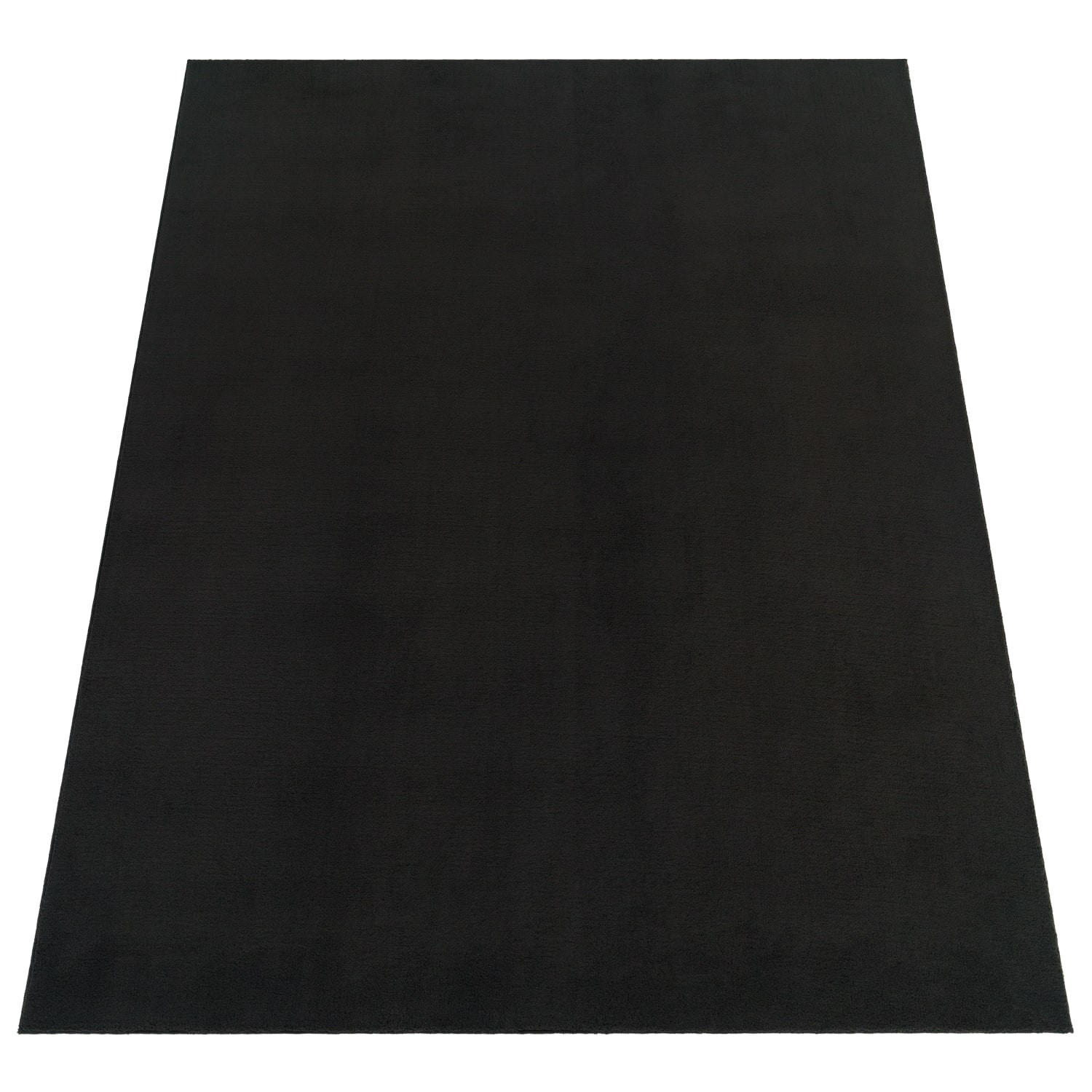 Paco Home Kurzflorteppich Schwarz 200x200 cm