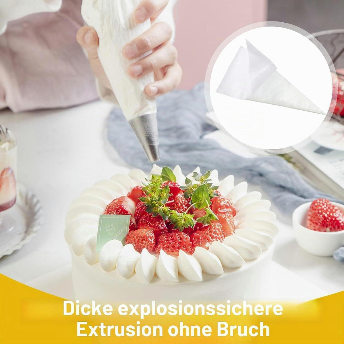 SPRITZBEUTEL 100 Stück Set 30 x 20 cm - Weiß, Kunststoff (20/1/33cm)