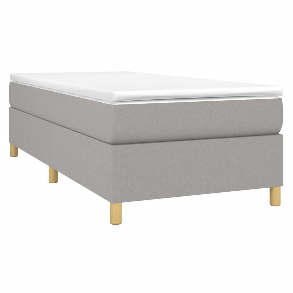 BOXSPRINGBETTGESTELL Hellgrau 100/200 Cm Stoff - Hellgrau, Textil (100/200cm) - vidaXL