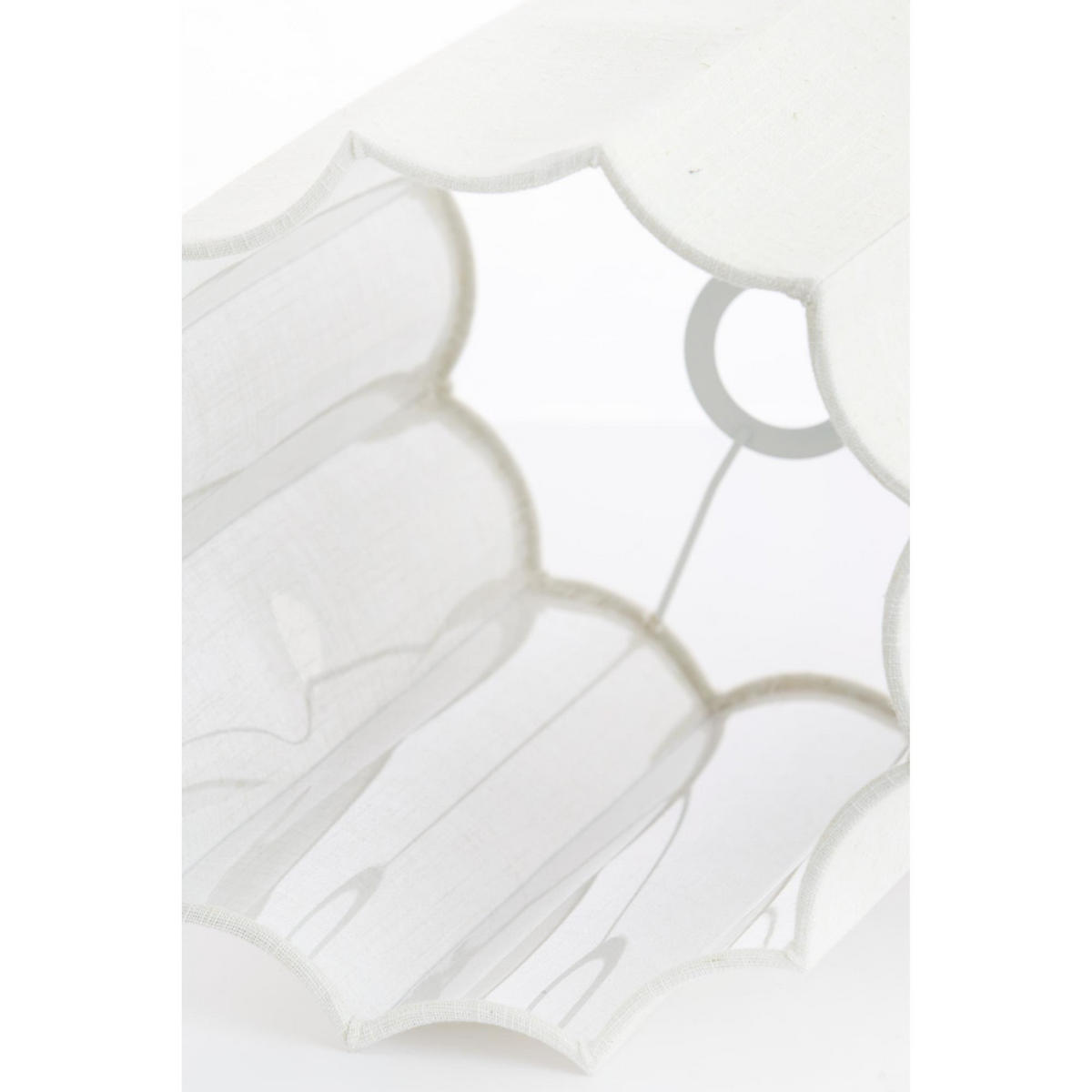 LAMPENSCHIRM Disli Weiß 24/24/35 cm - Weiß, Textil (24/24/35cm) - Light & Living