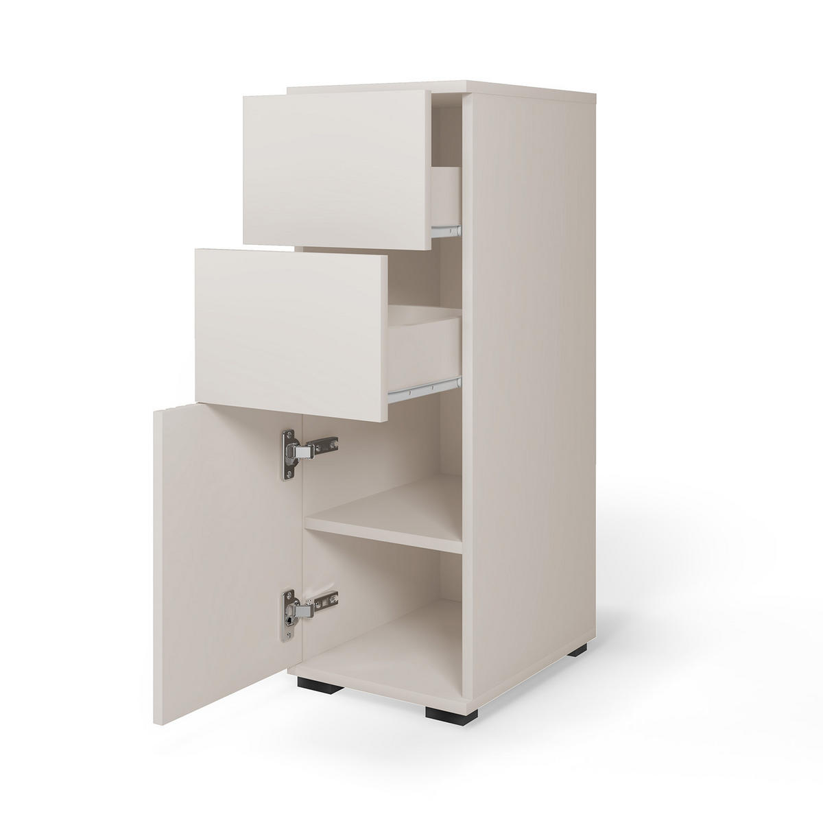 GARDEROBE Ritmo version 8 gefräste Kleiderschrank mit Polsterplatten Braun - Beige/Braun, Holzwerkstoff (170/225/40cm) - Jerpax