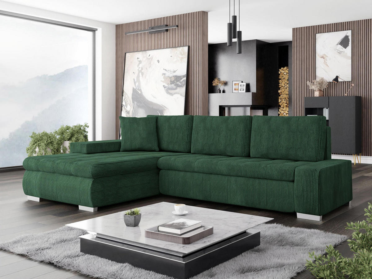 COLTAR Orkan Mini Reiat - verde închis, material textil/lemn (265/185cm) - MIRJAN24