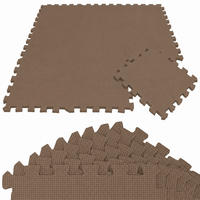 SPIELMATTE ab Null - 90/90/1 cm Puzzlematte Braun - Braun, Kunststoff (30/30cm) - Littletom