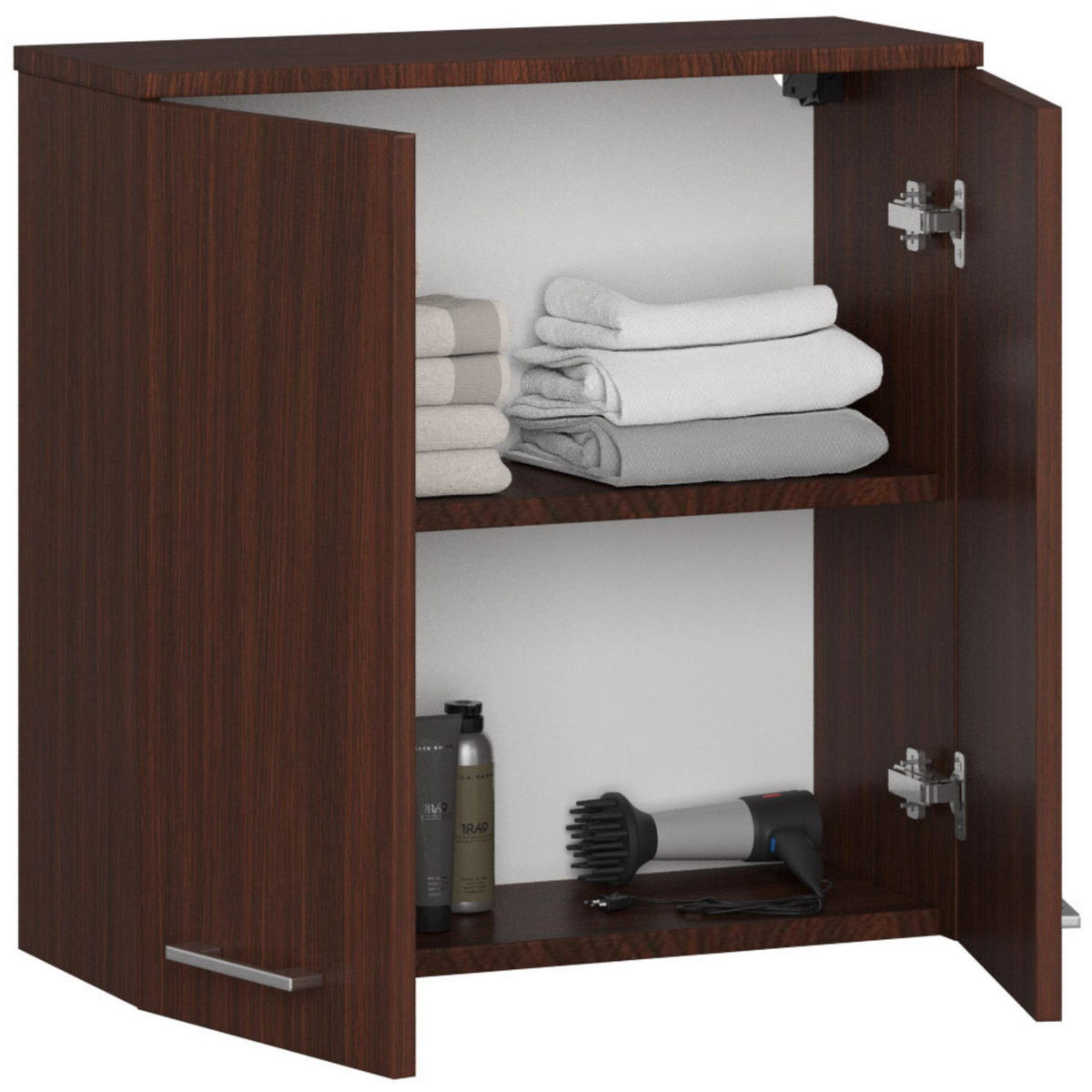 BADKOMMODE Dunkelbraun 60/60/22,5 - Dunkelbraun, Holzwerkstoff (60/60/23cm) - RAUMHIRSCH FURNITURE