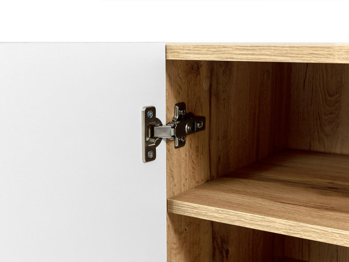TV-ELEMENT Vamos 200 - Schwarz/Braun, Holzwerkstoff/Kunststoff (201/53/42cm) - MIRJAN24
