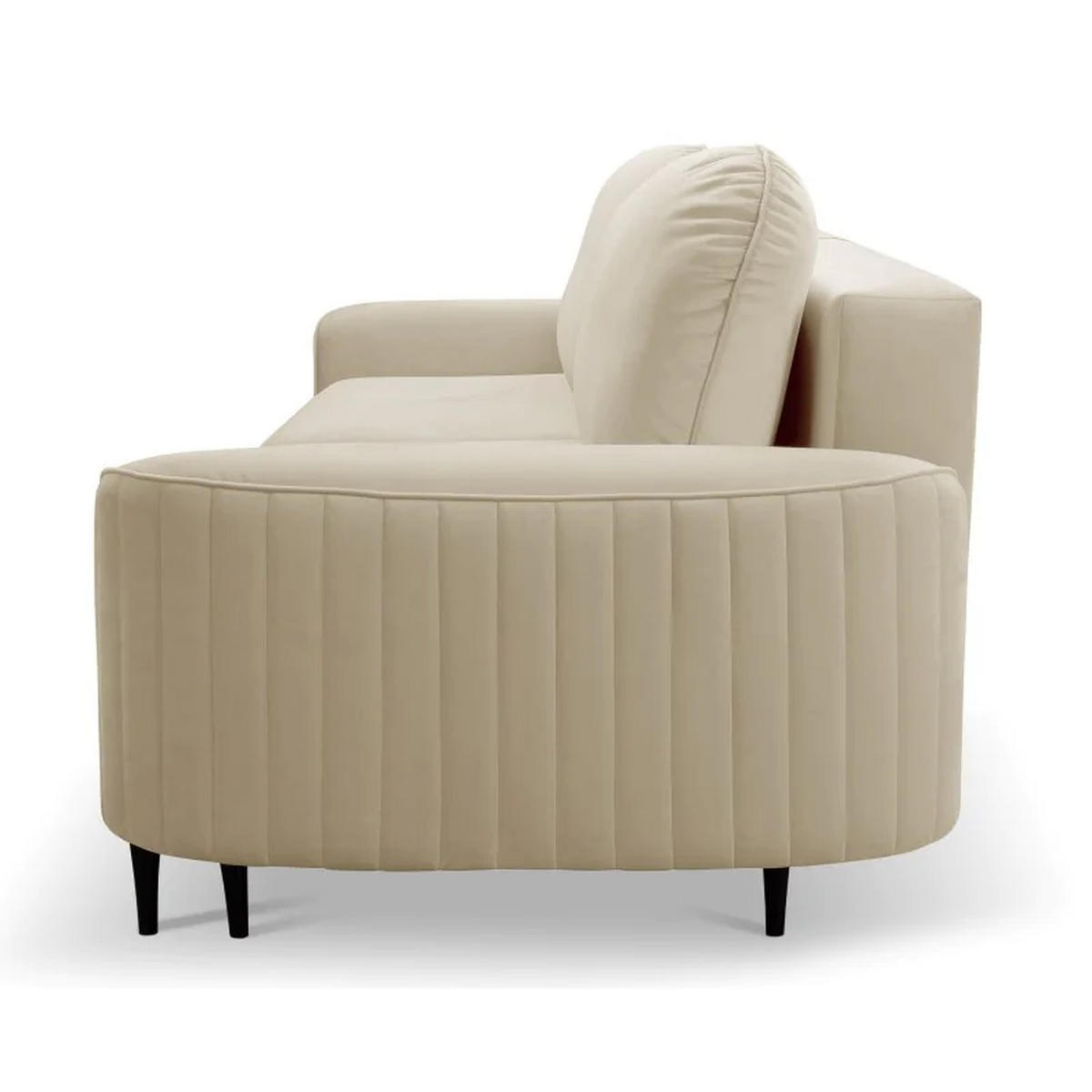 SCHLAFSOFA ANES, Sofa mit Schlaffunktion und Bettkasten, Farbe: Beige, Velourstoff - Beige, Textil (244/92/102cm) - Sepro Meble