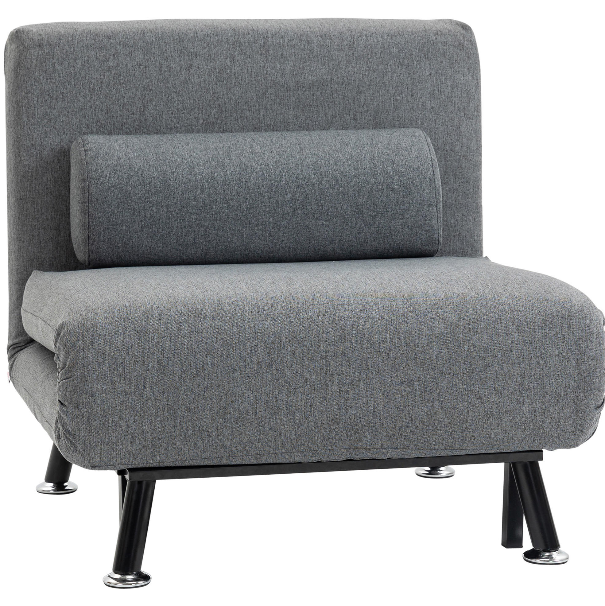 SCHLAFSESSEL in Dunkelgrau 70x75x75 cm mit Schlaffunktion und verstellbarer Rückenlehne - Dunkelgrau, Metall (75/75/70cm) - IVMEU
