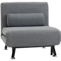 SCHLAFSESSEL in Dunkelgrau 70x75x75 cm mit Schlaffunktion und verstellbarer Rückenlehne - Dunkelgrau, Metall (75/75/70cm) - IVMEU
