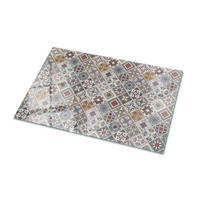 TISCHPLATTE 100x70 cm Mosaikmuster mit Ornamenten - Multicolor/Grau, Glas (100/70/0.4cm) - TULUP