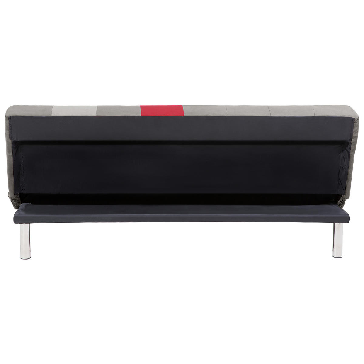 3-SITZER-SCHLAFSOFA Samtstoff Grau Olsker - Hellgrau, Textil (178/78/92cm) - Beliani