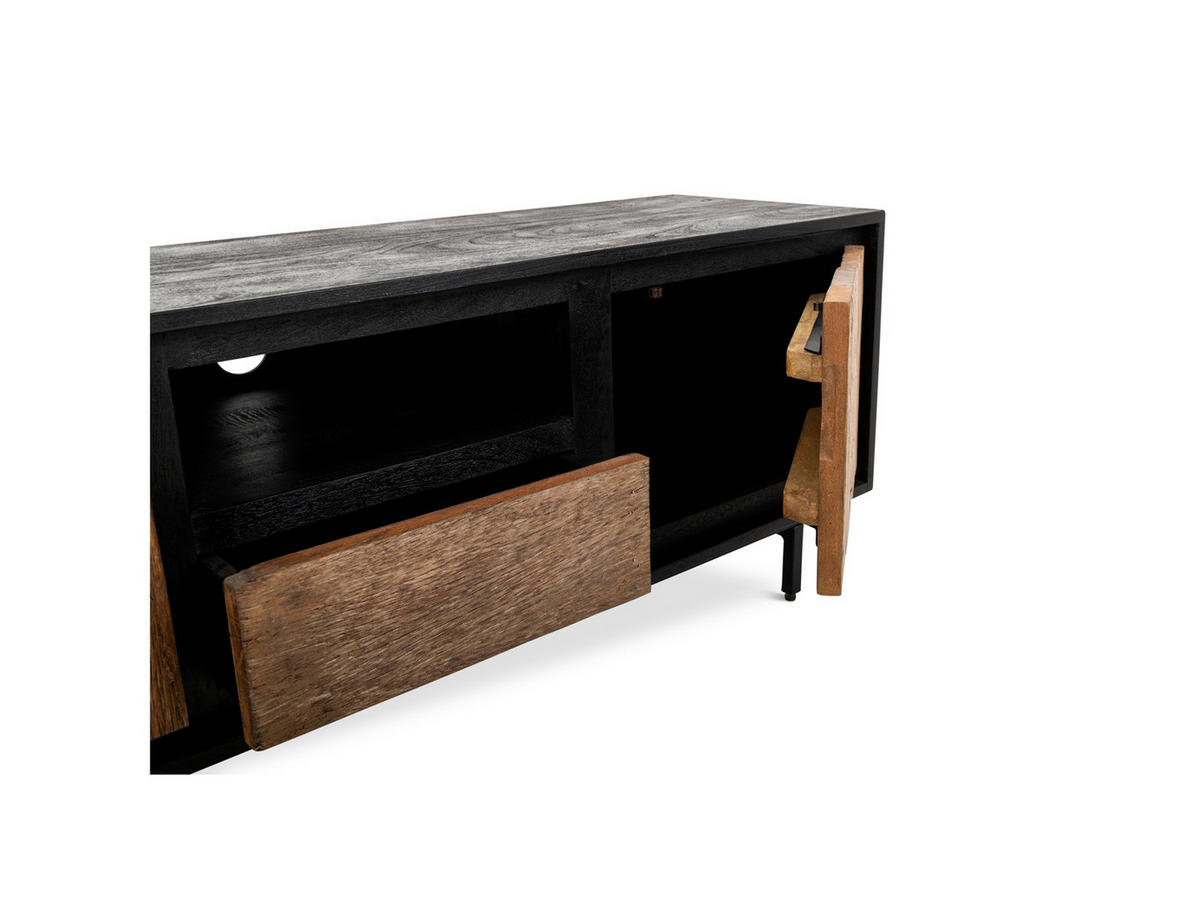 TV Board Anayah Mangoholz 140 cm / 40 cm Natur - Naturfarben, Holz (140/50/40cm) - Villa Möbel