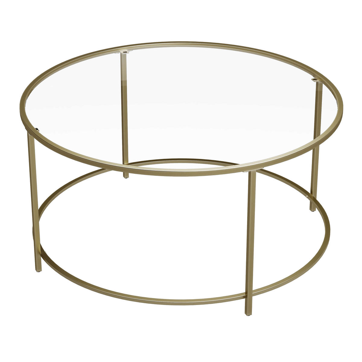 COUCHTISCH - Goldfarben, Metall (84/84/46cm) - Hansiro