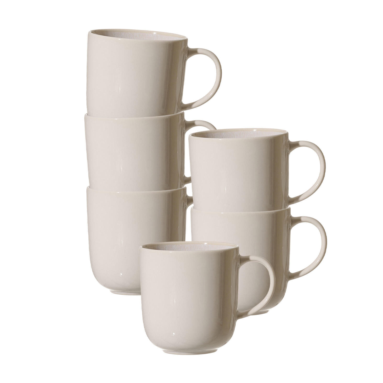 KAFFEEBECHER Laredo beige 400 ml 6er Set - Beige, Keramik (0.4L) - Ritzenhoff Breker