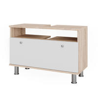 WASCHBECKENUNTERSCHRANK Fynn Sonoma/Weiß 80.2 x 54 cm mit Schublade - Weiß/Sonoma Eiche, Holzwerkstoff (80.2/54/32cm) - Vicco