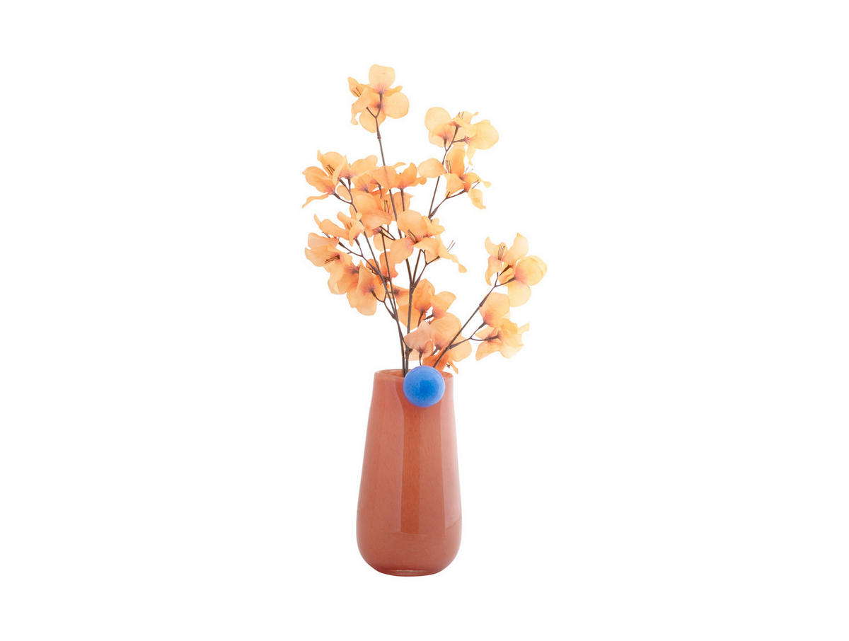 VASE Bolita 15/15/25 cm - Orange, Glas (15/25cm) - Present Time