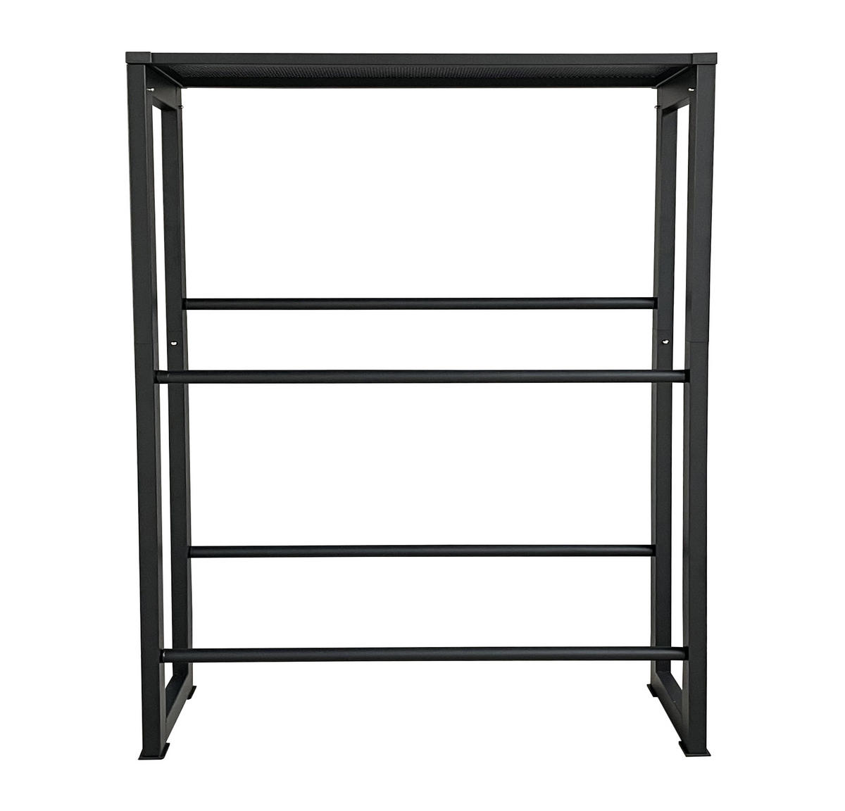 GETRÄNKEKISTENREGAL 104x30x129 cm 6 Kästen mit Ablage - Schwarz, Metall (104/129/30cm) - QUICK STAR