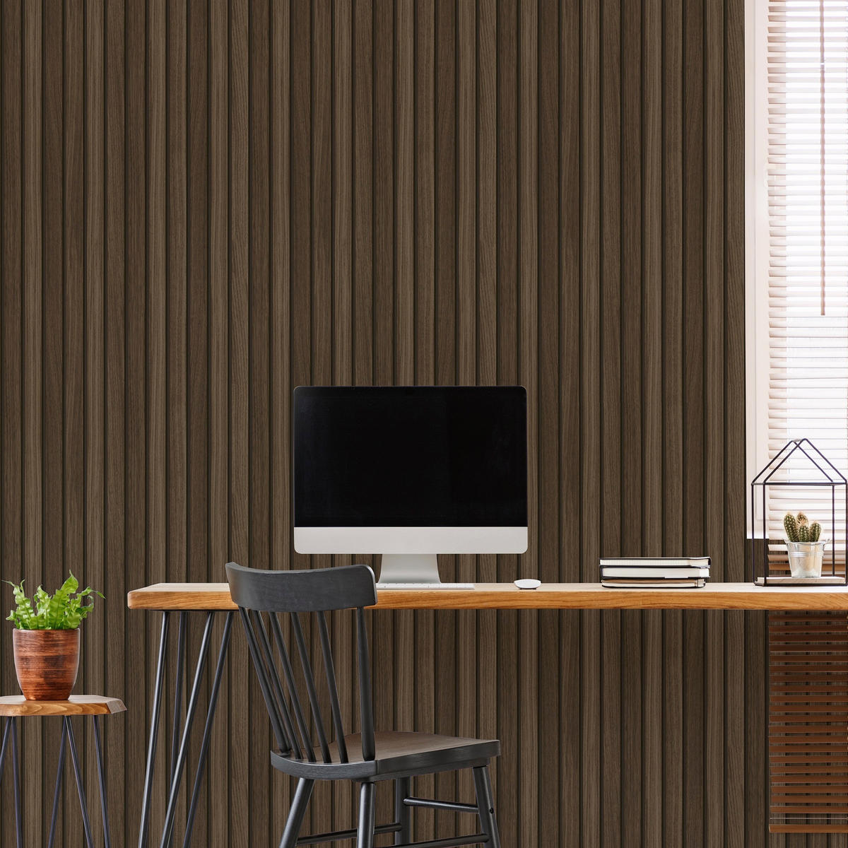 VLIESTAPETE Leisten Oakwood - Braun, Papier/Kunststoff (52/1000cm) - Superfresco Easy