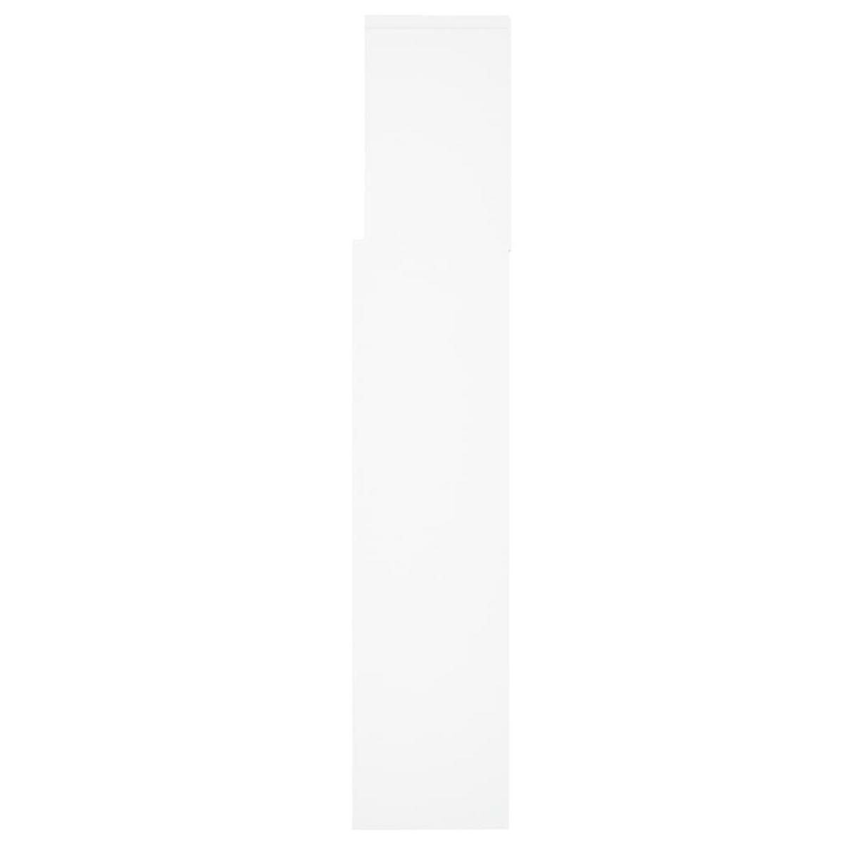 BETT-KOPFTEIL Mit Ablagen Weiss 160/19/103,5 Cm - Weiß, Holzwerkstoff (19/103.5/160cm) - vidaXL
