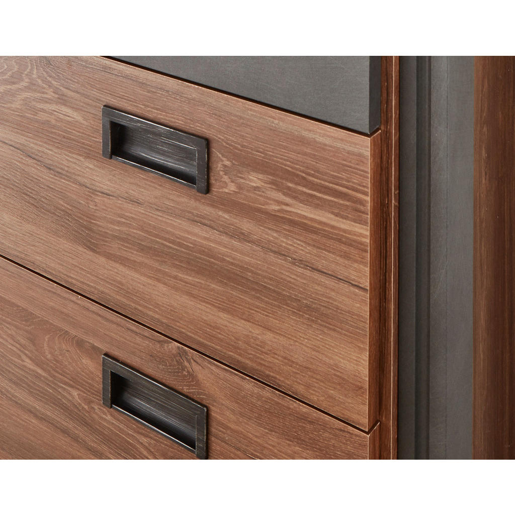 Thumbnail - Badmöbel-Set, Eiche, Grau, Holzwerkstoff, Uni, Holz Optik, Rechteckig, 61x205x40 cm, Badezimmer, Badmöbelsets & Badmöbel...