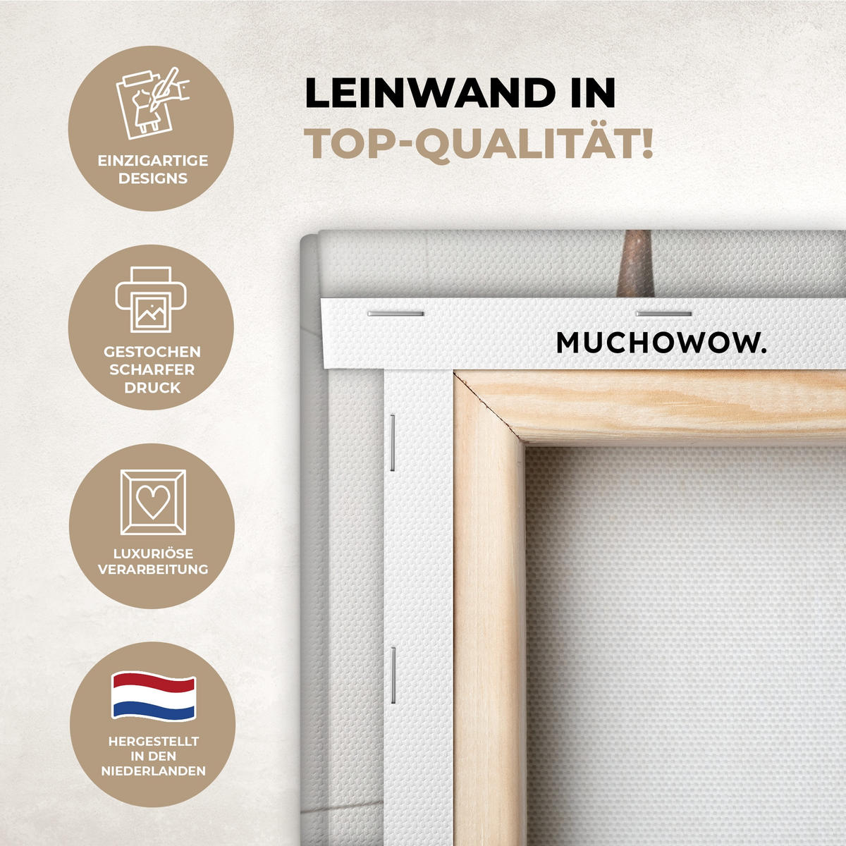 LEINWANDBILD Schottischer Highlander - Tier - Zeitung - Toilette Gemälde 60x40 cm - Kastanienfarben, Textil (60/40cm) - MuchoWow