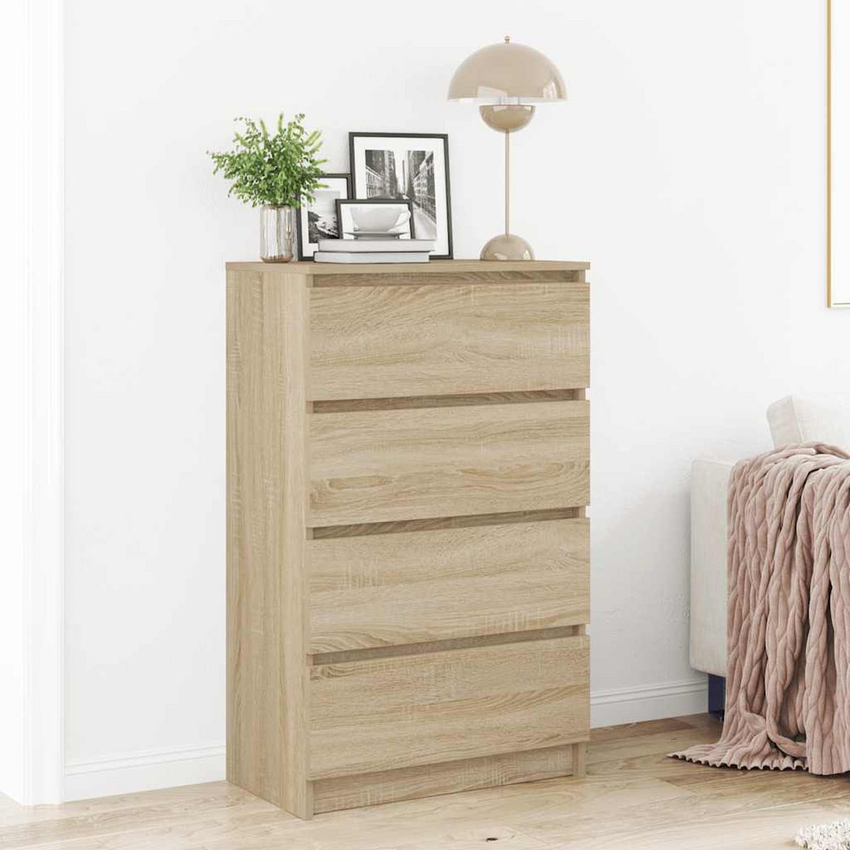 SIDEBOARD Sonoma-Eiche 60/35/98,5 Cm Holzwerkstoff - Sonoma Eiche, Holz (60/98.5/35cm) - vidaXL