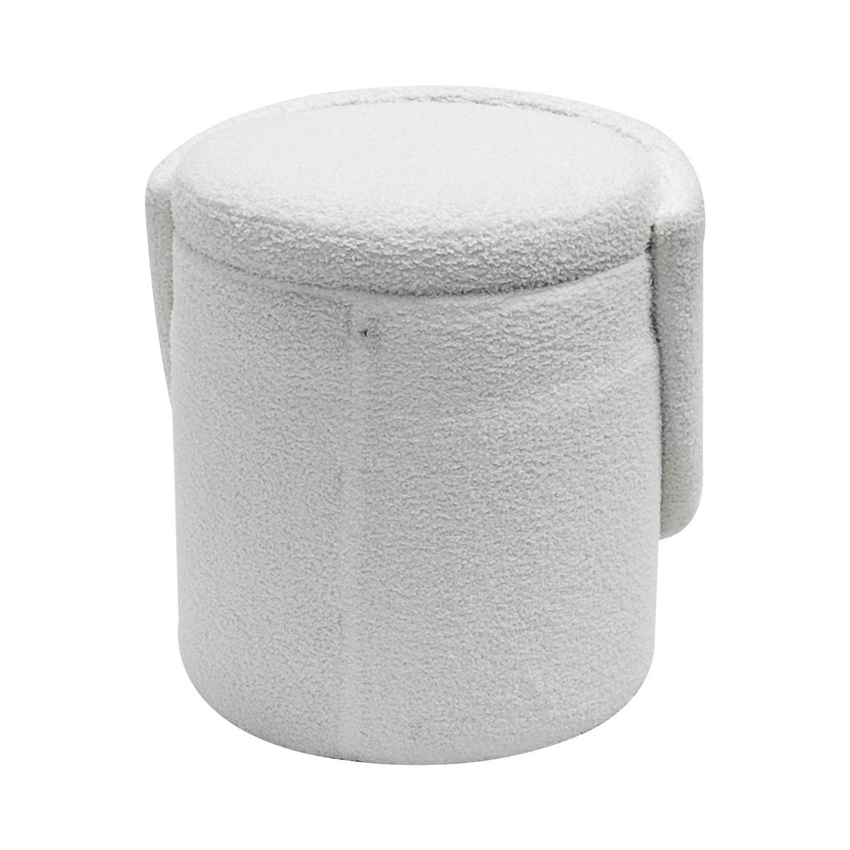 POUF Wolle Weiß - Weiß, Textil (46/78/43cm) - Nordlys