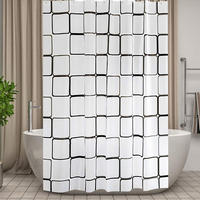 DUSCHVORHANG PEVA wasserdicht schimmelresistent bruchfest ideal Badezimmer - Weiß, Kunststoff (200/200cm) - MCBOSON