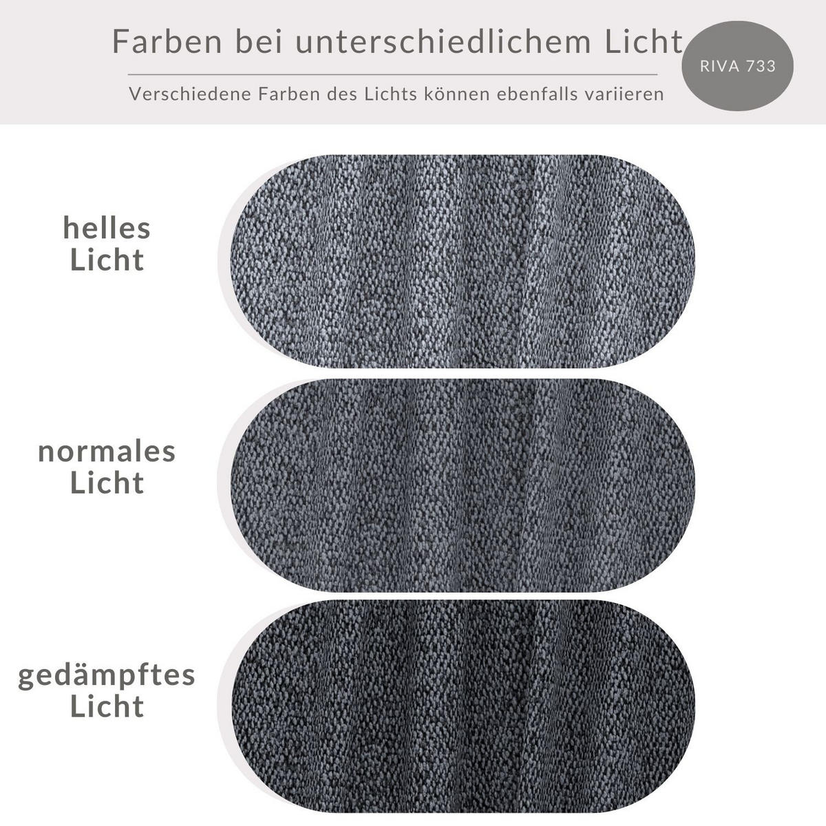 ECKSOFA Bahama Blau Grau Webstoff - Blaugrau/Schwarz, Holz/Holzwerkstoff (190/146cm) - Maison de Reve