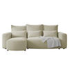 ECKSOFA Travis mit Bettkasten und Schlaffunktion, L-Form, Cord, Universal - Ecru, Holzwerkstoff (248/148cm) - 4ALL HOME