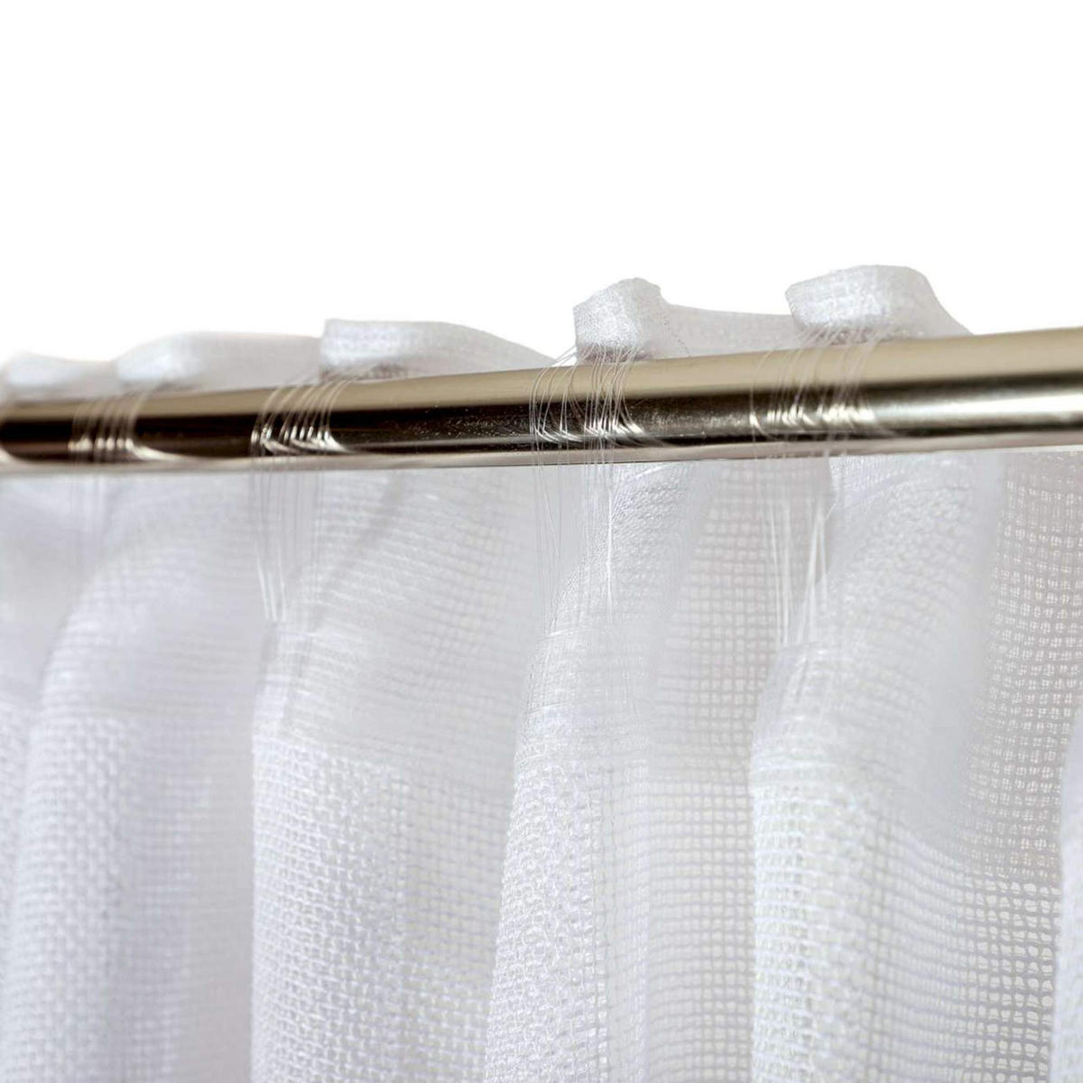 TRANSPARENTER SCHLAUFENVORHANG BEVERLY - Weiß, Textil (130/1/250cm) - Esprit