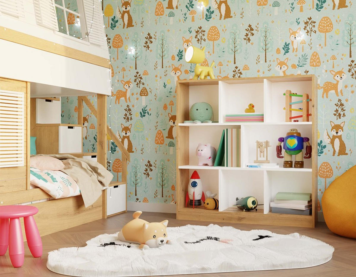 BÜCHERREGAL Artisan, Weiß 100/104/24 - Weiß, Holzwerkstoff (100/104/24cm) - RAUMHIRSCH FURNITURE