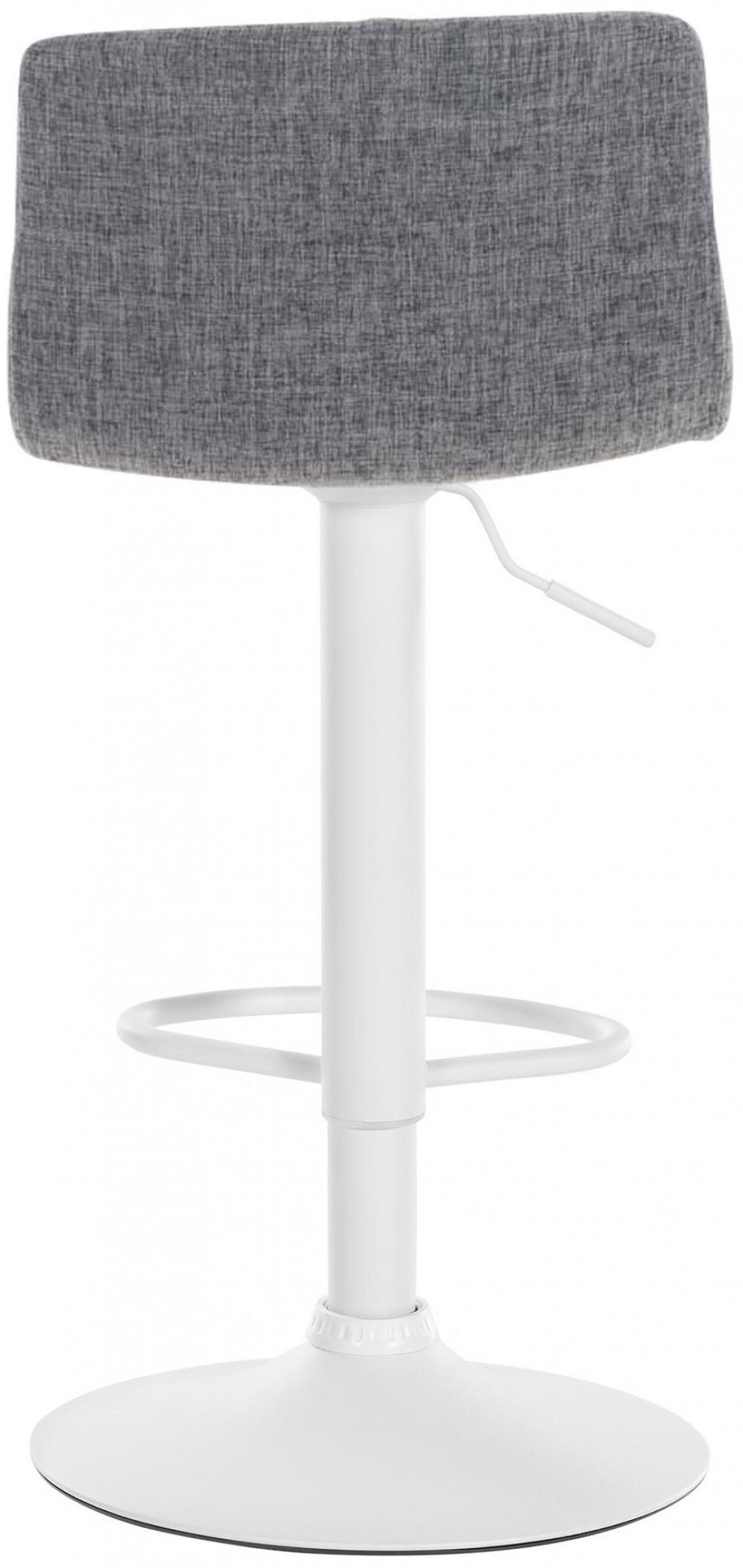 BARHOCKER Stoff hellgrau - Hellgrau/Weiß, Textil/Metall (39/84/36cm) - CLP