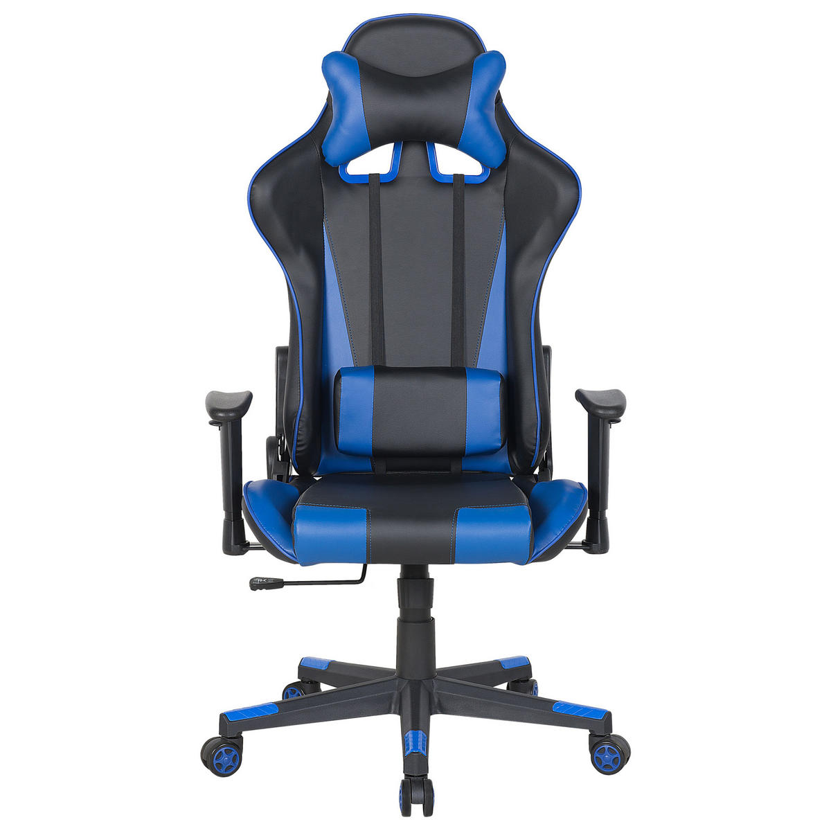 BÜROSTUHL Kunstleder Schwarz Gamer - Schwarz, Kunststoff/Textil (71/125/71cm) - Beliani