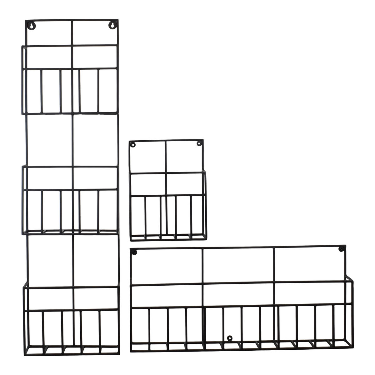 ZEITSCHRIFTENSTÄNDER Maggy Schwarz - Schwarz, Metall (30/105/10cm) - LOFT42