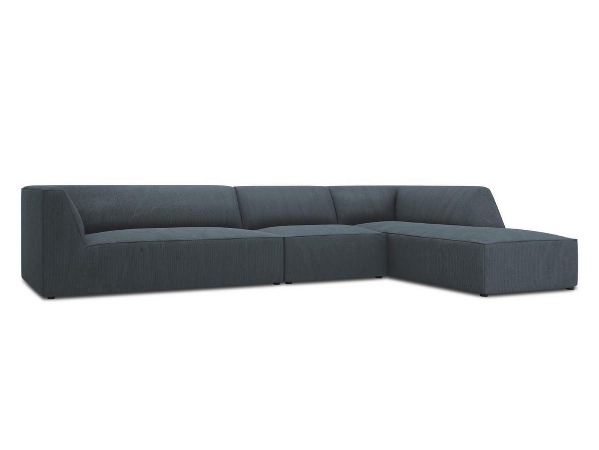 ECKSOFA rechts Ruby aus Cord blau 5 Sitzplätze - Blau, Textil (180/366cm) - Micadoni