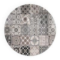 GLASPLATTE für Kamin Ø 80 cm - Schwarz, Glas (80/80/0.4cm) - TULUP