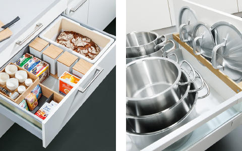 Novel Küchen Barinka Weiß Töpfe Lade