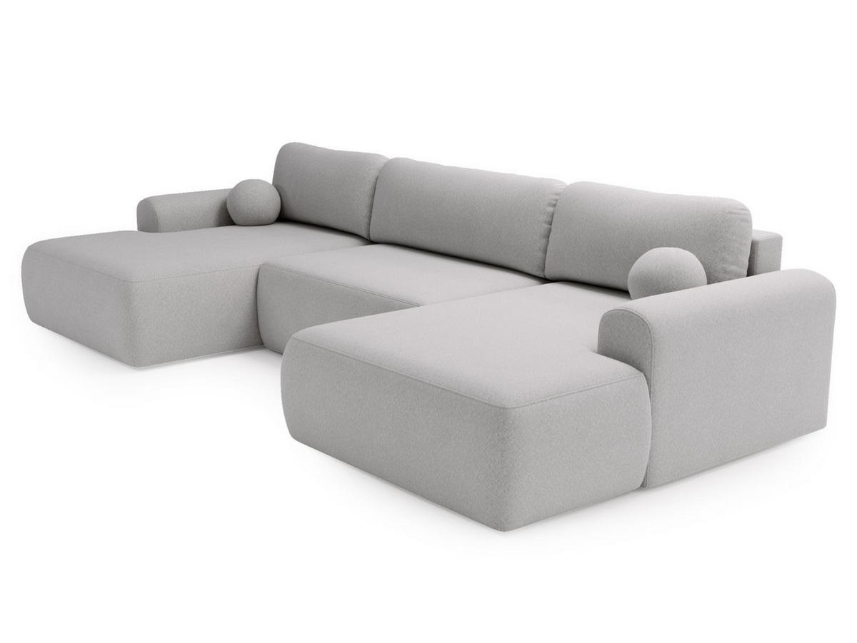 ECKSOFA U Savana Grau - Grau, Holz/Textil (344/177cm) - Graingold