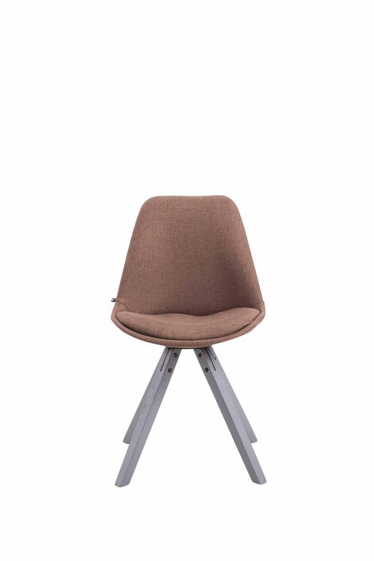STUHL Stoff braun - Braun/Grau, Holz/Textil (48/84/56cm) - CLP