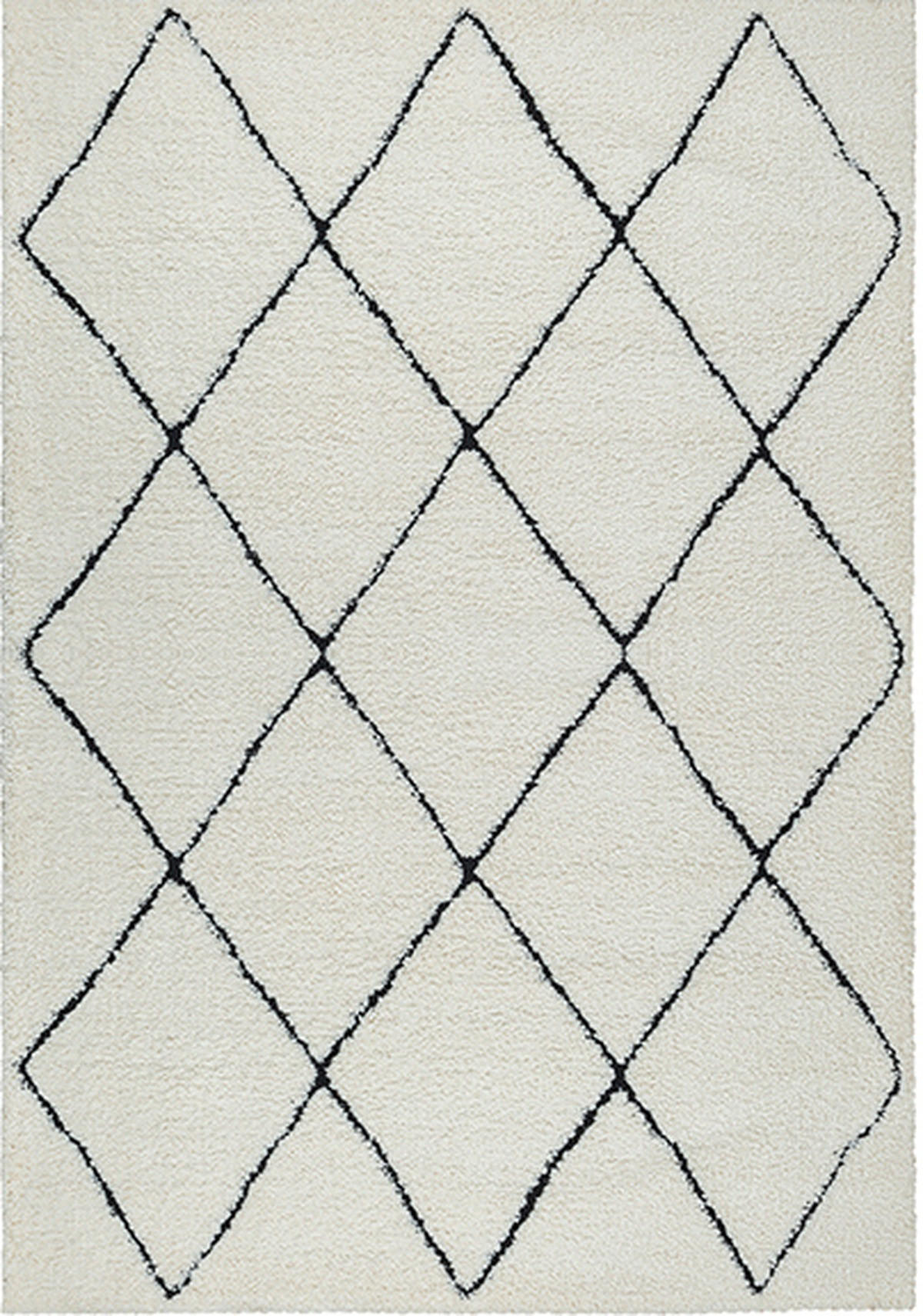HOCHFLORTEPPICH Berber ATRIO Polypropylen Creme-Schwarz 160 x 230 cm - Multicolor, Textil (160/230cm) - KADIMA DESIGN