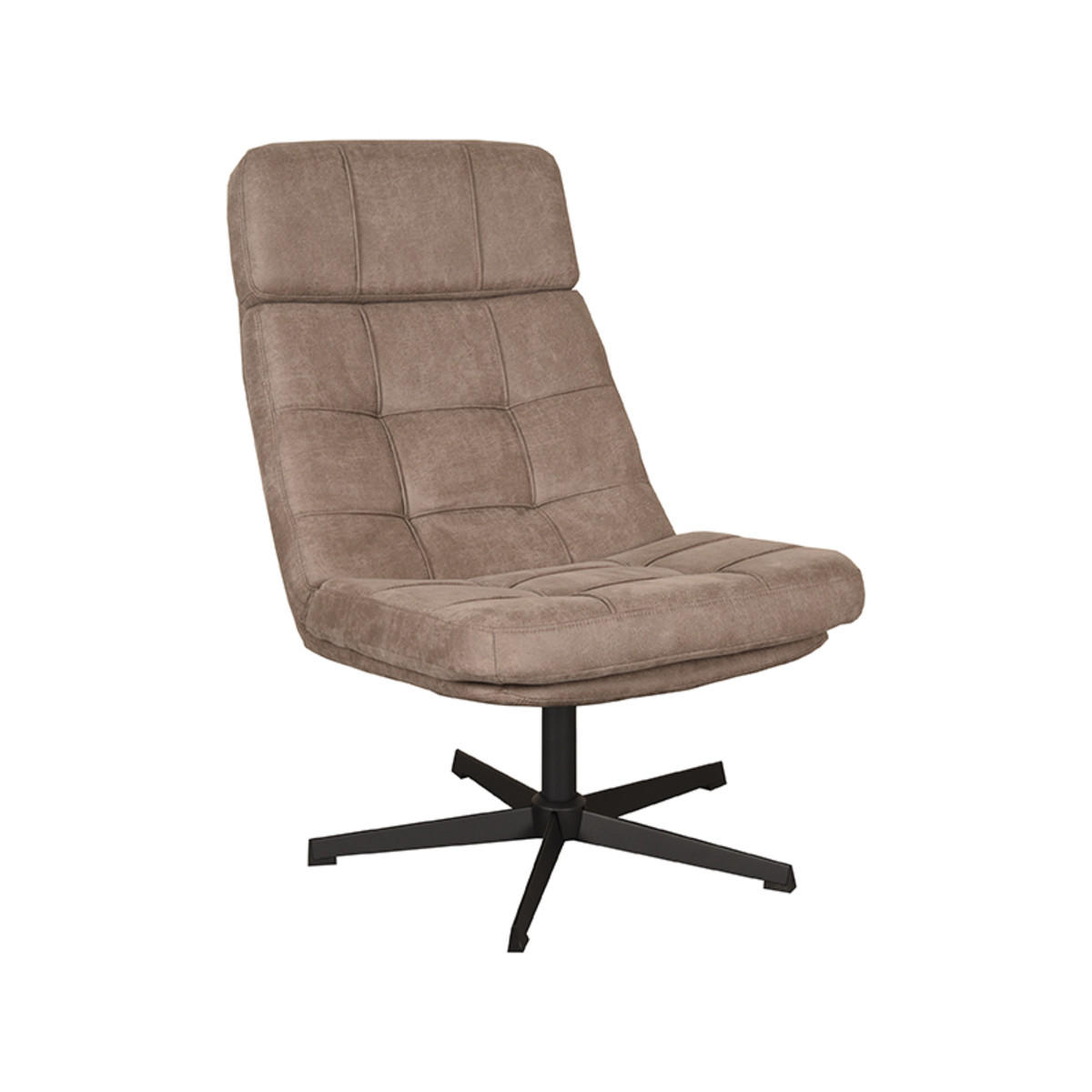 SESSEL Alvar Taupe 57/53/83 cm - Taupe, Textil (53/83/57cm) - LABEL51
