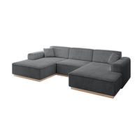 WOHNLANDSCHAFT IREA-U1 - 303x171x83 cm Duneklgrau - Dunkelgrau, Holzwerkstoff/Textil (303/83/171cm) - ALTDECOR