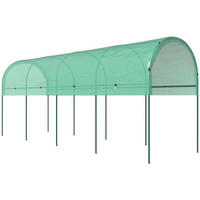 GEWÄCHSHAUS 400x120x170 cm Folie Bogendach grün - Grün, Metall (400/170/120cm) - Fortuna Lai