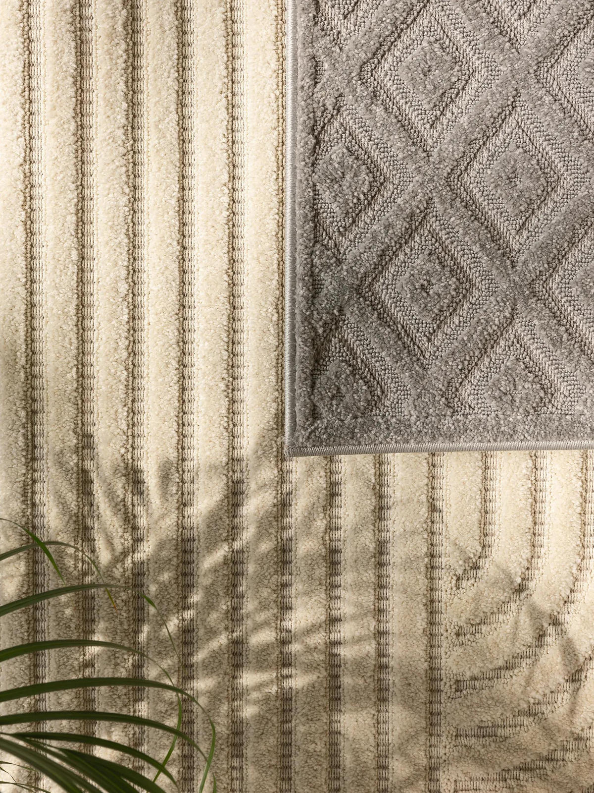 TEPPICH Leo Hellgrau 160x230 cm - Hellgrau, Kunststoff (160/230cm) - benuta