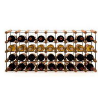 WEINREGAL Vinotega Mod Metal 42,5x92,5x24,5 cm 9x4 Flaschen Massives Kiefernholz Braun Geölt - Braun, Holz (92.5/42.5/24.5cm) - PROREGAL